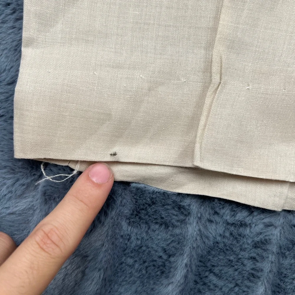Pronti Collection by Phita Mens XL 40x34 Tan 100% Linen Pleated Dress Pants